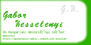 gabor wesselenyi business card